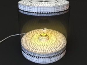 wooden lamp02 3D Модель