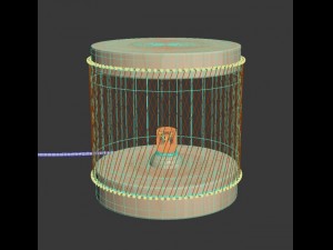 wooden lamp02 3D Модель