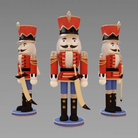 nutcracker doll Modèle 3D .c4d .max .obj .3ds .fbx .stl .blend 