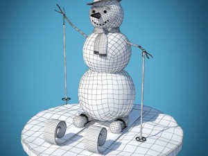 snowman skier 3D Model