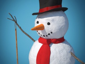 snowman skier 3D Model