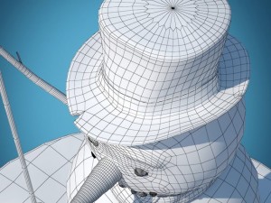 snowman skier 3D Model