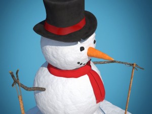 snowman skier 3D Model