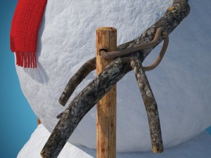 snowman skier 3D Model