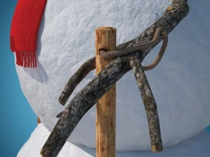 snowman skier 3D Model