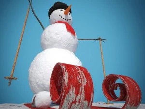 snowman skier 3D Model