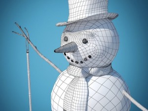 snowman skier 3D Model