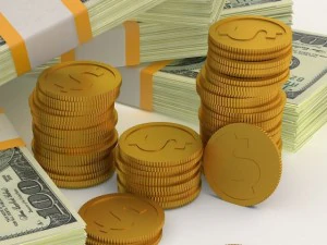 business line money gold barrel oil 3D Model