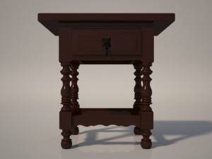 bedside table 3D-Modell