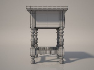 bedside table 3D 모델