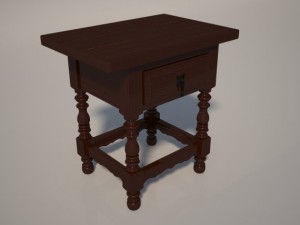 bedside table 3D 모델