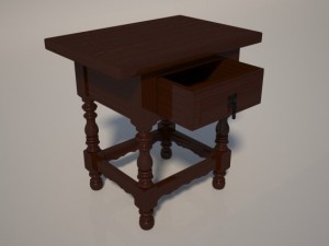 bedside table 3D 모델
