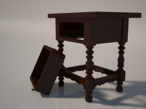 bedside table 3D 모델