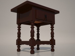 bedside table 3D 모델