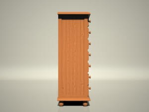 tall wooden commode Modelo 3D