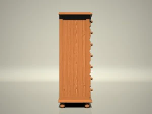 tall wooden commode 3D Model