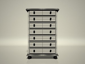 tall wooden commode Modelo 3D
