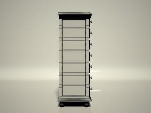 tall wooden commode Modelo 3D