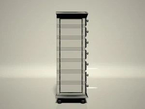 tall wooden commode 3D Model