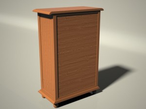 tall wooden commode Modelo 3D