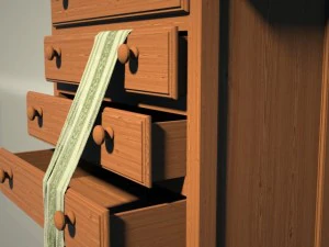 tall wooden commode 3D Model