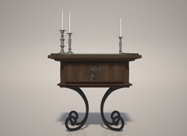 ancient mediumsized table Modello 3D .c4d .max .obj .3ds .fbx .stl .blend 