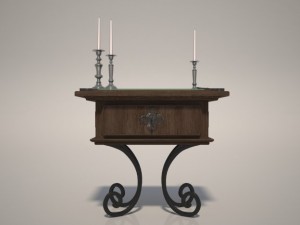 ancient mediumsized table 3D-Modell