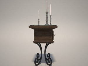 ancient mediumsized table Modello 3D
