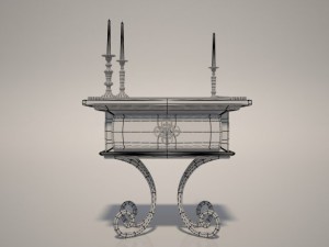 ancient mediumsized table Modello 3D