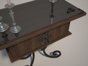 ancient mediumsized table Modello 3D