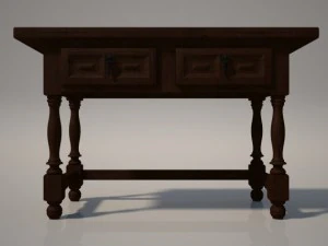 mesa de sal&oacute;n Modelo 3D