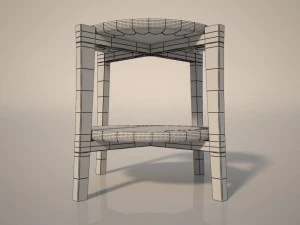 small round table 3D Model