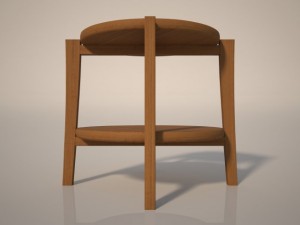 small round table Modello 3D
