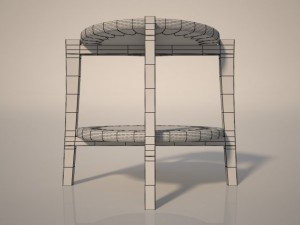 small round table Modello 3D