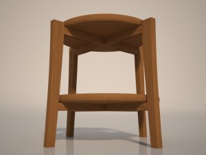 small round table Modello 3D