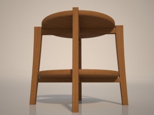 small round table Modello 3D