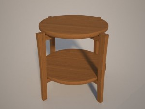 small round table Modello 3D