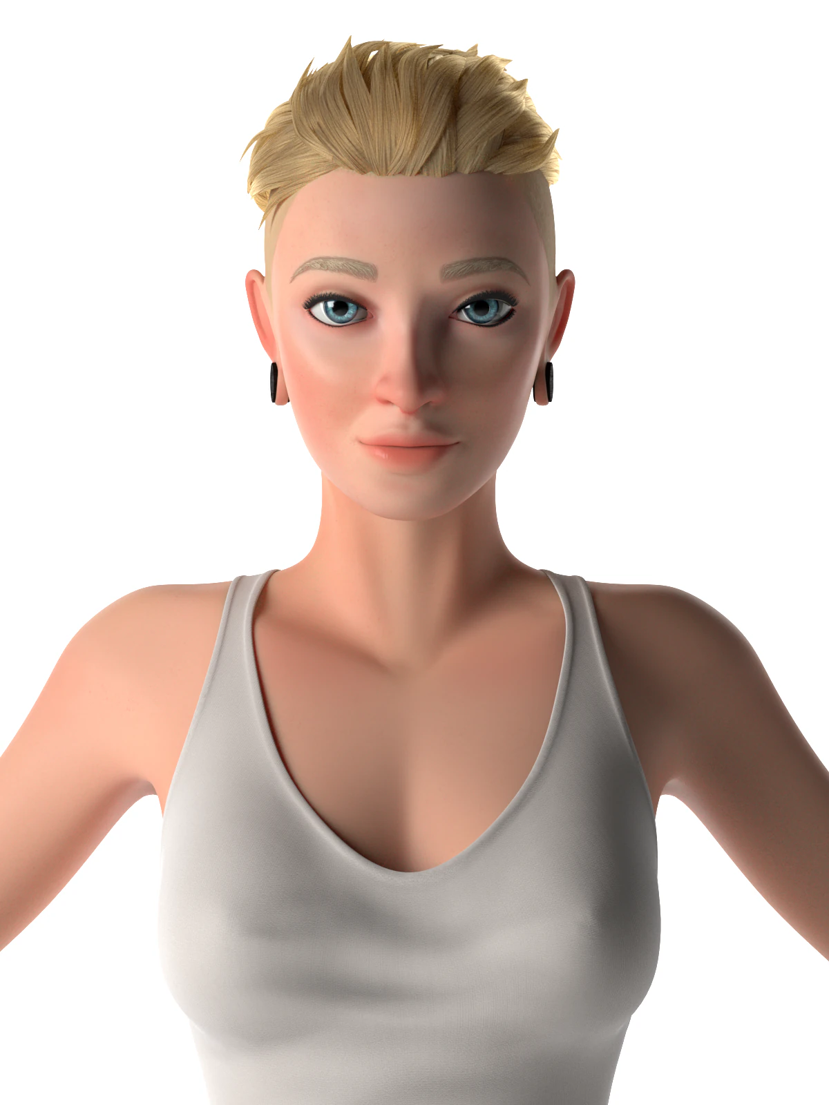 stylized woman 3D Model .c4d .max .obj .3ds .fbx .stl .blend 