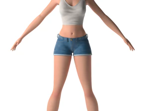 stylized woman 3D Model
