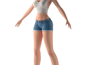 stylized woman 3D Model