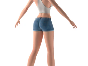 stylized woman 3D Model