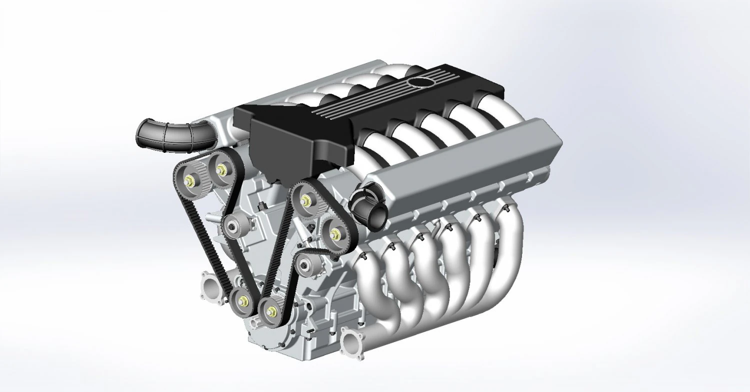 motorv12 3D Model .c4d .max .obj .3ds .fbx .stl .blend 
