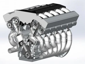 motorv12 3D Model