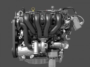 car 4 cylinder engine cutaway 3D Model