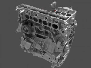 car 4 cylinder engine cutaway 3D Model