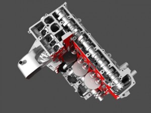 car 4 cylinder engine cutaway Modelo 3D