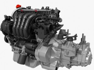 engine with transmission Model 3D