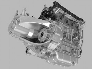 engine with transmission Modello 3D
