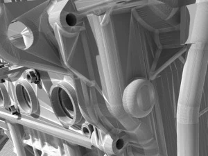 motore con trasmissione Modello 3D