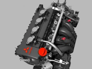 motore con trasmissione Modello 3D